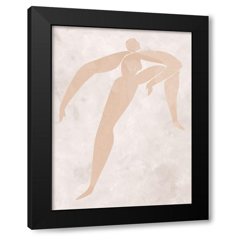 Amelie Cut-Out II Black Modern Wood Framed Art Print with Double Matting by Urban Road