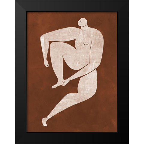 Caroline Cut-Out I Black Modern Wood Framed Art Print by Urban Road