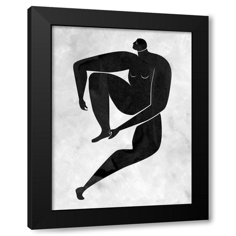 Lydia Cut-Out I Black Modern Wood Framed Art Print with Double Matting by Urban Road