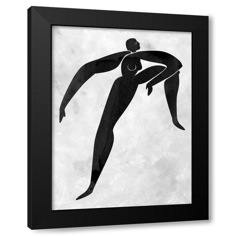 Lydia Cut-Out II Black Modern Wood Framed Art Print with Double Matting by Urban Road