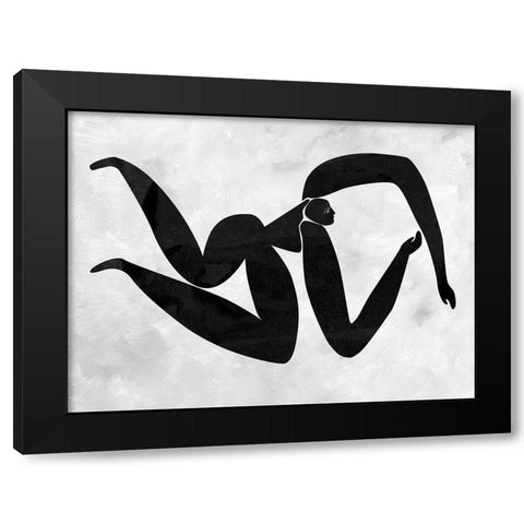 Lydia Cut-Out IV Black Modern Wood Framed Art Print with Double Matting by Urban Road