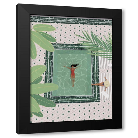 Carefree Callie Black Modern Wood Framed Art Print with Double Matting by Urban Road