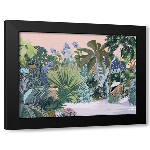 Jungalow June Black Modern Wood Framed Art Print with Double Matting by Urban Road