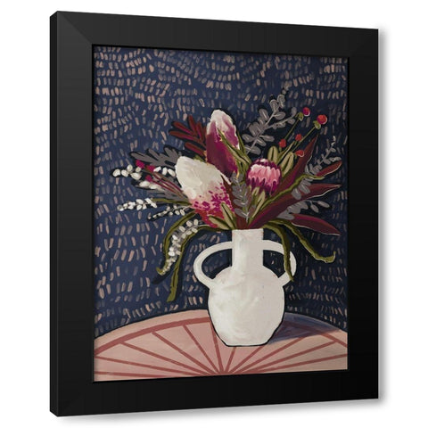 Flora Australis Black Modern Wood Framed Art Print by Urban Road