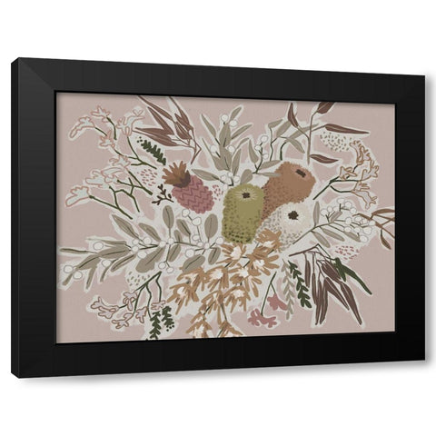 Bush Blooms Black Modern Wood Framed Art Print with Double Matting by Urban Road