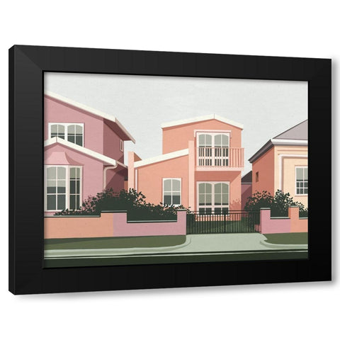 Toorak Black Modern Wood Framed Art Print by Urban Road