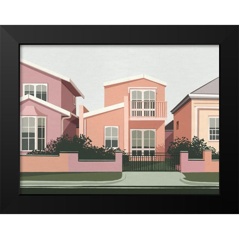 Toorak Black Modern Wood Framed Art Print by Urban Road