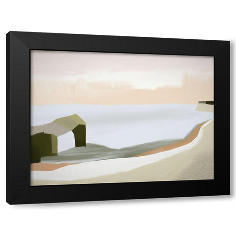 Panorama Point Black Modern Wood Framed Art Print with Double Matting by Urban Road