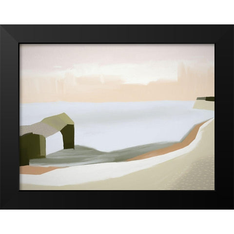 Panorama Point Black Modern Wood Framed Art Print by Urban Road