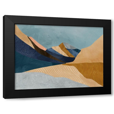 Blue Mountains Black Modern Wood Framed Art Print by Urban Road