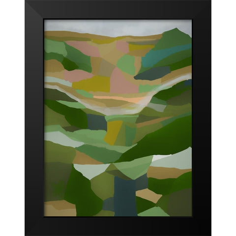 Tablelands Black Modern Wood Framed Art Print by Urban Road