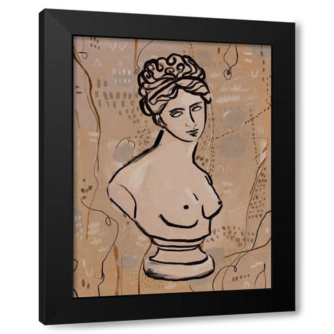 Venus Black Modern Wood Framed Art Print with Double Matting by Urban Road