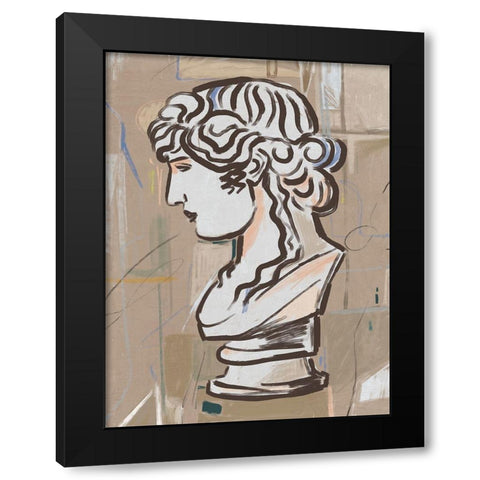 Diana Black Modern Wood Framed Art Print with Double Matting by Urban Road