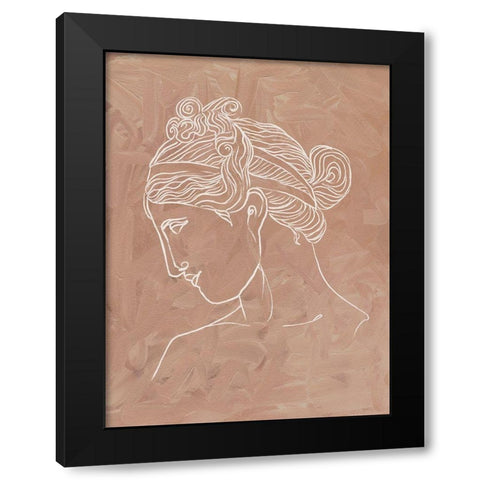 Athena Black Modern Wood Framed Art Print with Double Matting by Urban Road