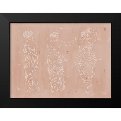 Sorority Sisters Light Black Modern Wood Framed Art Print by Urban Road