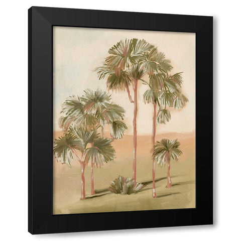Tropical Sunset II Black Modern Wood Framed Art Print with Double Matting by Urban Road