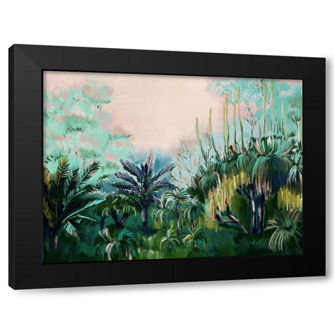 Mystery Island Black Modern Wood Framed Art Print by Urban Road