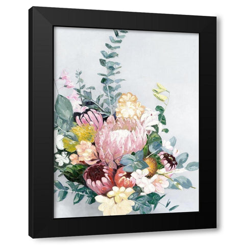 Pastel Blooms Black Modern Wood Framed Art Print with Double Matting by Urban Road