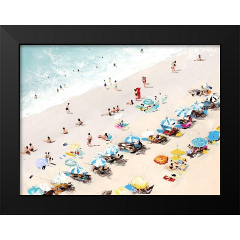 Sunbathers Black Modern Wood Framed Art Print by Urban Road