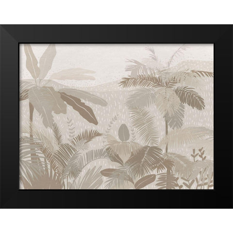 Neutral Tropics Black Modern Wood Framed Art Print by Urban Road