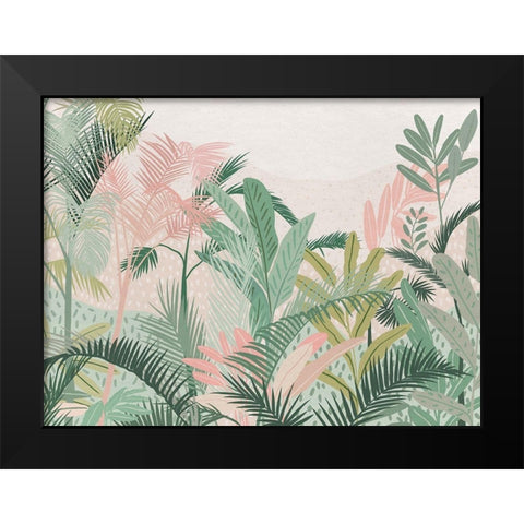 Tropical Mojito Black Modern Wood Framed Art Print by Urban Road