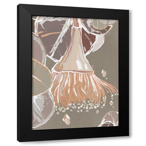 Peach Flowering Gum Black Modern Wood Framed Art Print with Double Matting by Urban Road