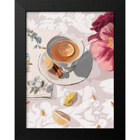 A Cup of Tea Black Modern Wood Framed Art Print by Urban Road