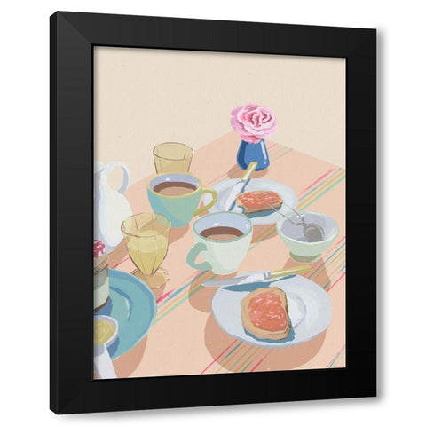 Coffee And Marmalade Black Modern Wood Framed Art Print with Double Matting by Urban Road