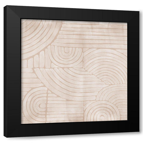 Mazy Thoughts IV Black Modern Wood Framed Art Print with Double Matting by Urban Road