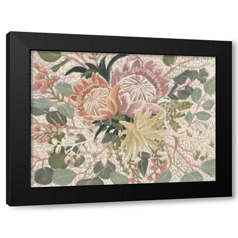 Floral Blush I Black Modern Wood Framed Art Print by Urban Road