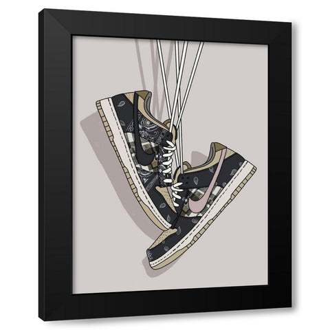 Hangin Out Black Modern Wood Framed Art Print with Double Matting by Urban Road