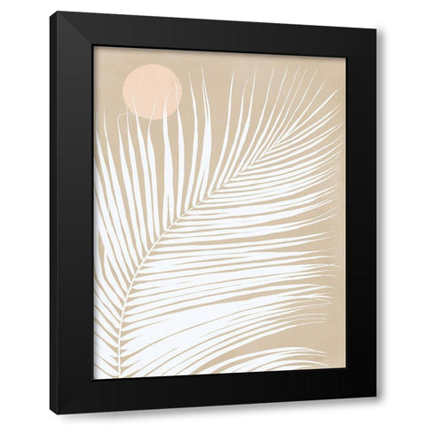 Under the Moonlight I Sand Black Modern Wood Framed Art Print with Double Matting by Urban Road