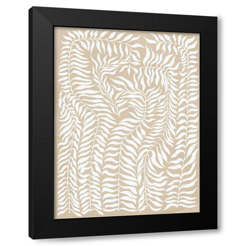 Vineyard Sand Black Modern Wood Framed Art Print with Double Matting by Urban Road