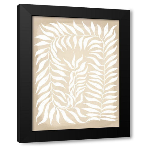 Travels Sand Black Modern Wood Framed Art Print with Double Matting by Urban Road