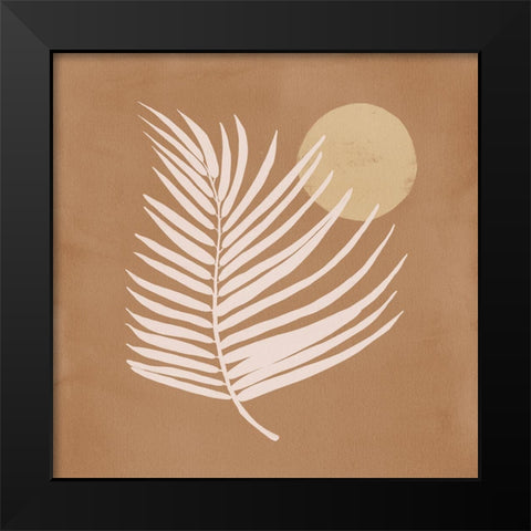 Sunrise Palm Bronze Black Modern Wood Framed Art Print by Urban Road