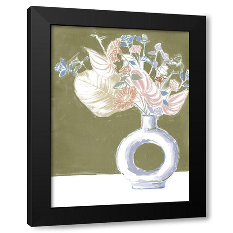 Villa Bloom I Black Modern Wood Framed Art Print with Double Matting by Urban Road