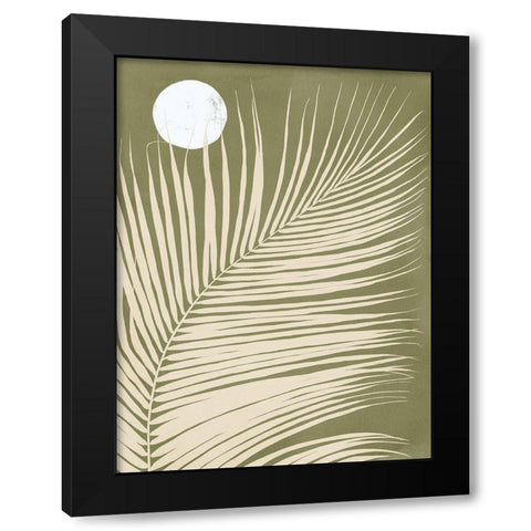 Under the Moonlight I Green Black Modern Wood Framed Art Print with Double Matting by Urban Road