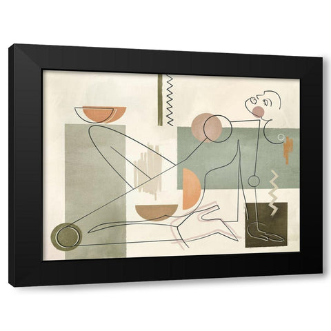 Relever Black Modern Wood Framed Art Print with Double Matting by Urban Road