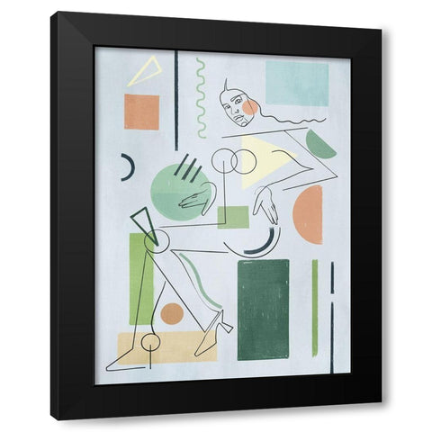 La Dame Black Modern Wood Framed Art Print with Double Matting by Urban Road