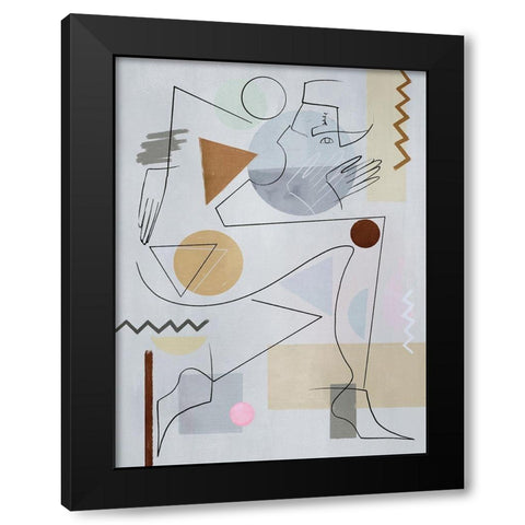 Rested Black Modern Wood Framed Art Print with Double Matting by Urban Road