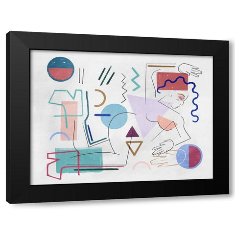 Muse Black Modern Wood Framed Art Print with Double Matting by Urban Road