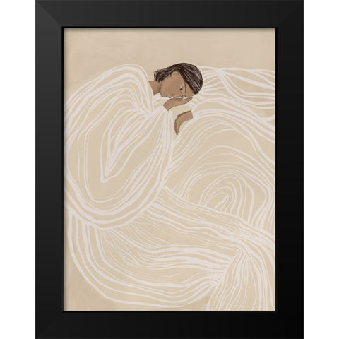 Delilah Dancing Black Modern Wood Framed Art Print by Urban Road