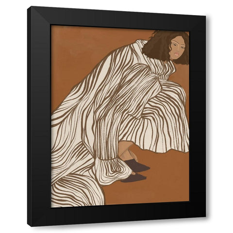 Delilah Divine Black Modern Wood Framed Art Print by Urban Road