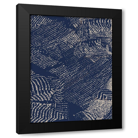 Sandstorm Midnight Blue Black Modern Wood Framed Art Print with Double Matting by Urban Road
