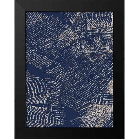 Sandstorm Midnight Blue Black Modern Wood Framed Art Print by Urban Road