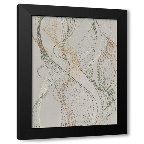 Fluid Black Modern Wood Framed Art Print with Double Matting by Urban Road