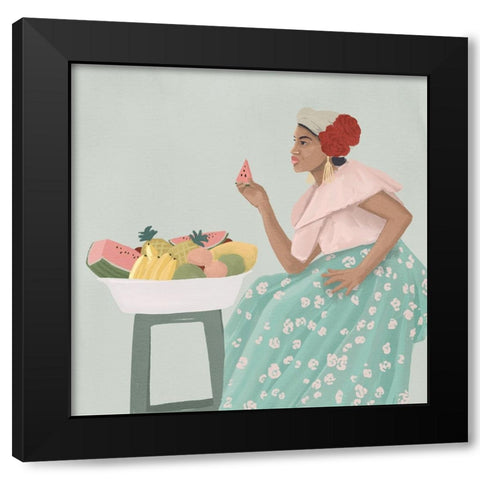 Vida dulce Black Modern Wood Framed Art Print by Urban Road