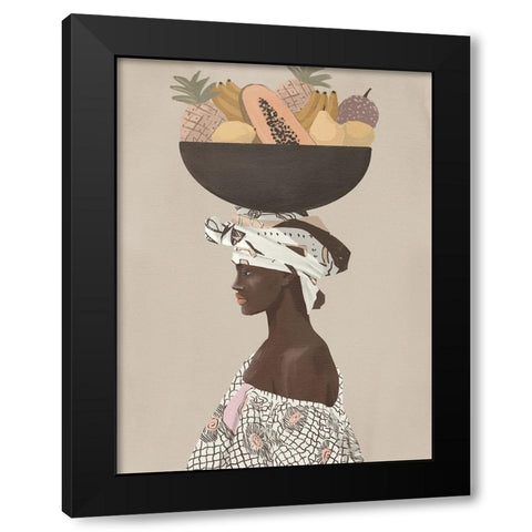 Fuerza Black Modern Wood Framed Art Print by Urban Road