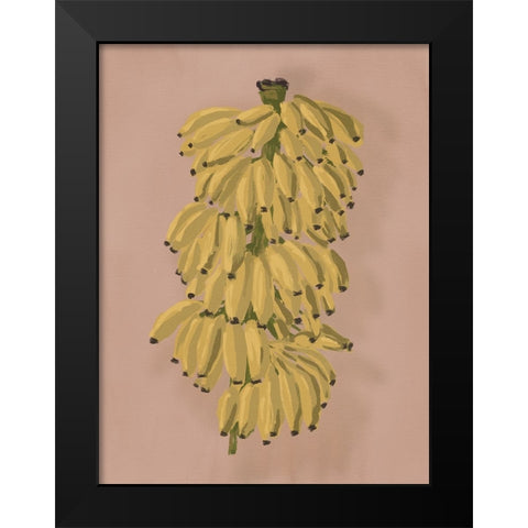 Platano II Pink Black Modern Wood Framed Art Print by Urban Road