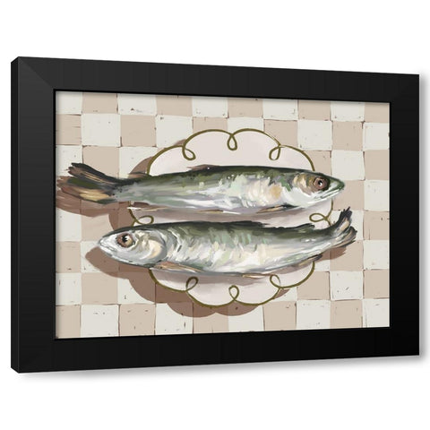 Catch of the Day Neutral Black Modern Wood Framed Art Print by Urban Road